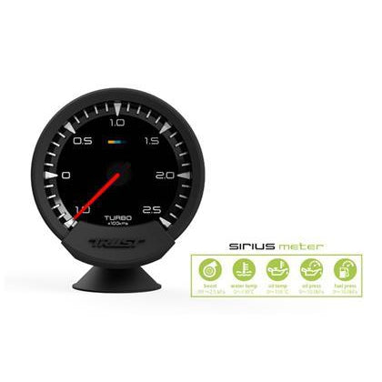 GReddy Sirius Meter - Turbo Boost 74mm Analog Display Gauge (w/Boost Sensor & Harness Set)