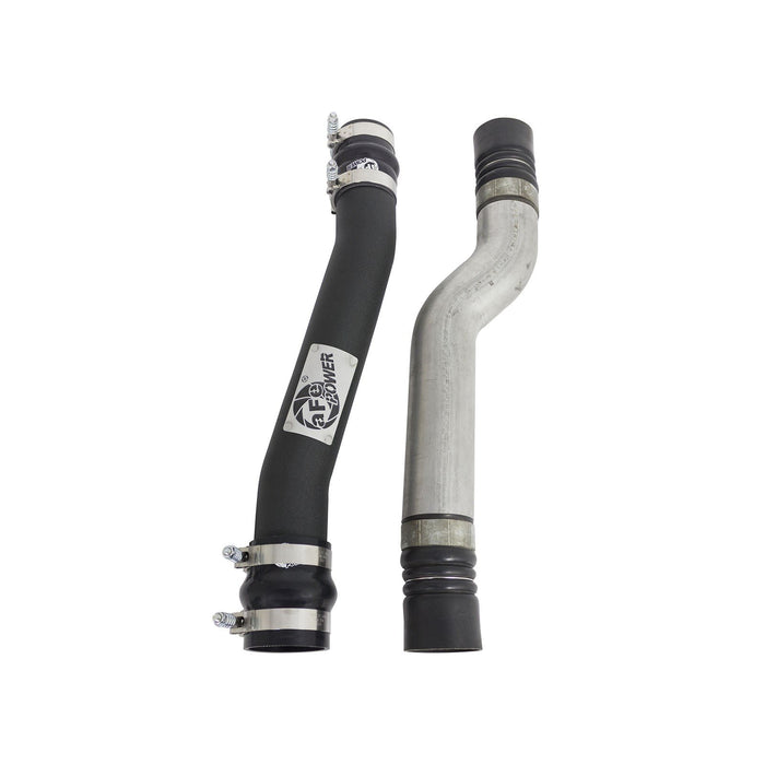aFe Power BladeRunner 3 IN & 3-1/2 IN Aluminum Hot and Cold Charge Pipe Kit Black Dodge Diesel Trucks 07.5-09 L6-6.7L (td)