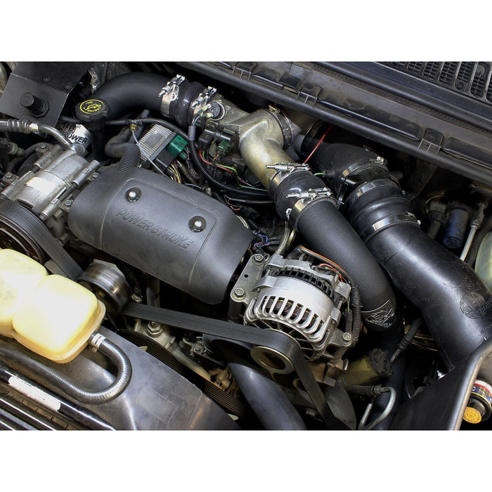 aFe Power BladeRunner 3 IN Aluminum Hot and Cold Charge Pipe Kit Black Ford Diesel Trucks 99-03 V8-7.3L (td)