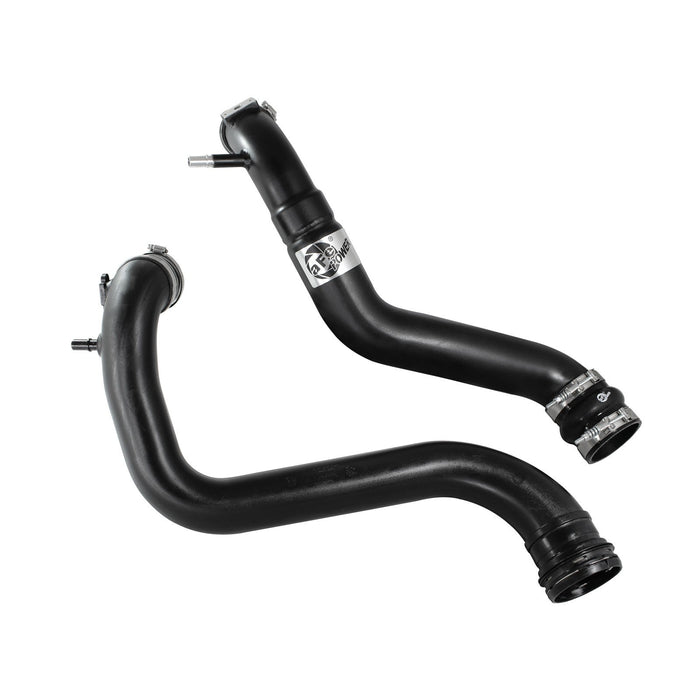 aFe Power BladeRunner 3-1/2 IN to 3 IN Aluminum Cold Charge Pipe Black Ford F-150 11-14 V6-3.5L (tt)