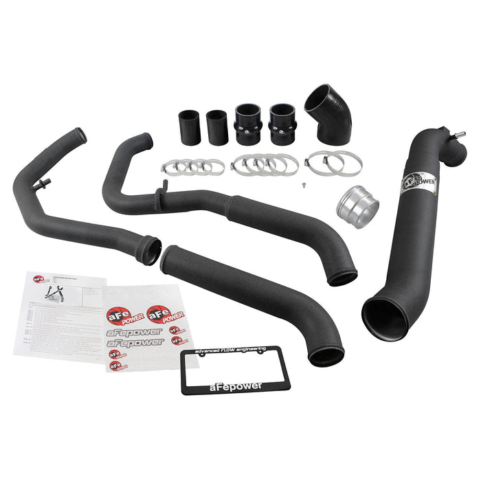 aFe Power BladeRunner Aluminum Hot and Cold Charge Pipe Kit Black Ford F-150 15-19 V6-2.7L (tt)