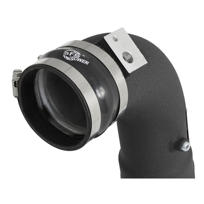 aFe Power BladeRunner 3-1/2 IN to 3 IN Aluminum Cold Charge Pipe Black Ford F-150 Raptor 17-19 V6-3.5L (tt)