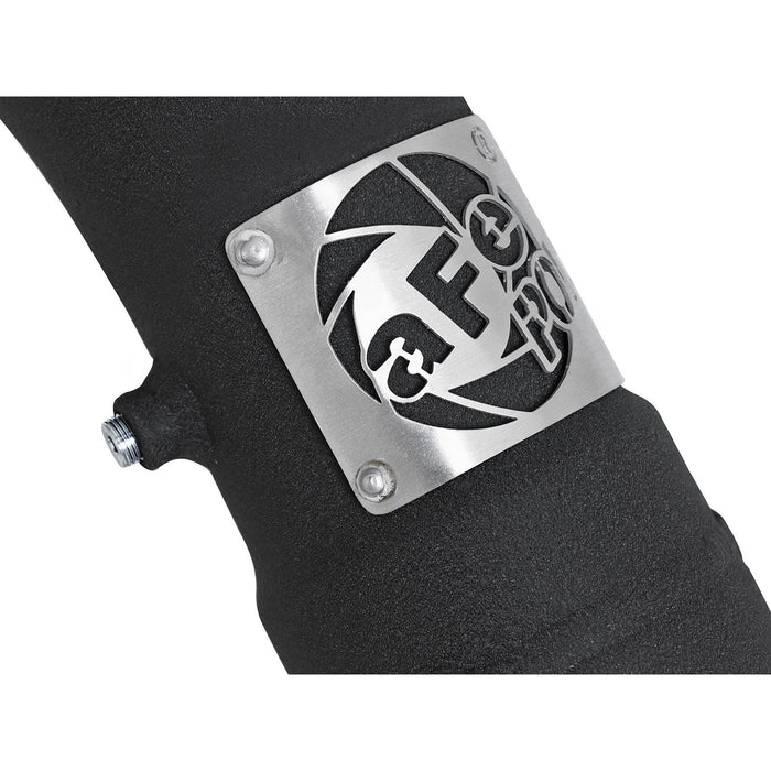 aFe Power BladeRunner 3-1/2 IN to 3 IN Aluminum Cold Charge Pipe Black Ford F-150 Raptor 17-19 V6-3.5L (tt)