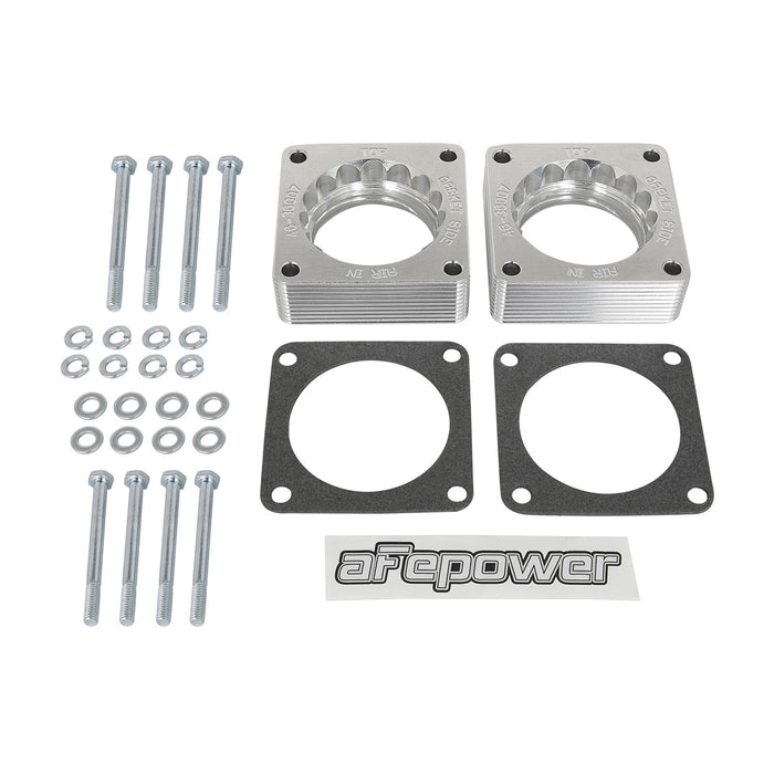aFe Power Silver Bullet Throttle Body Spacer Kit (Pair) Nissan 370Z 09-20/Infiniti G37 08-13/Q60/Q50 14-15 V6-3.7L (VQ37VHR)