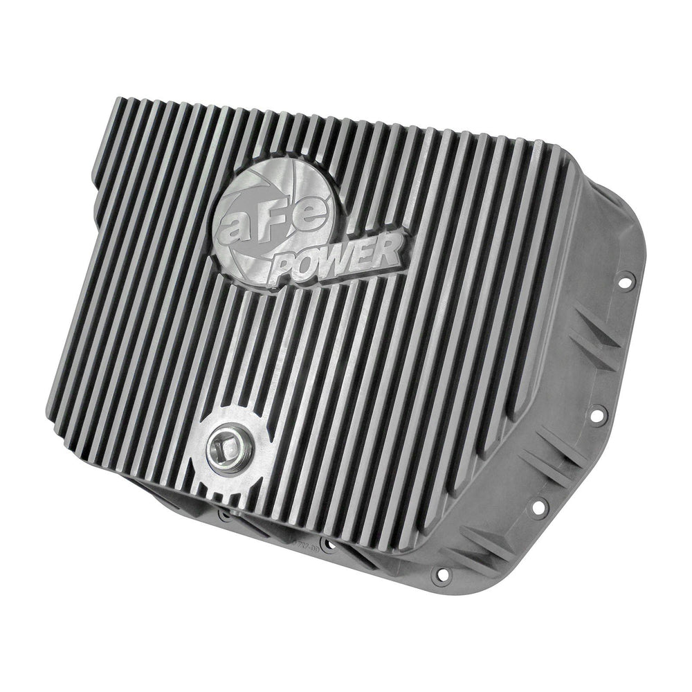aFe Power Transmission Pan Raw w/ Machined Fins Dodge Diesel Trucks 94-07 L6-5.9L (td)