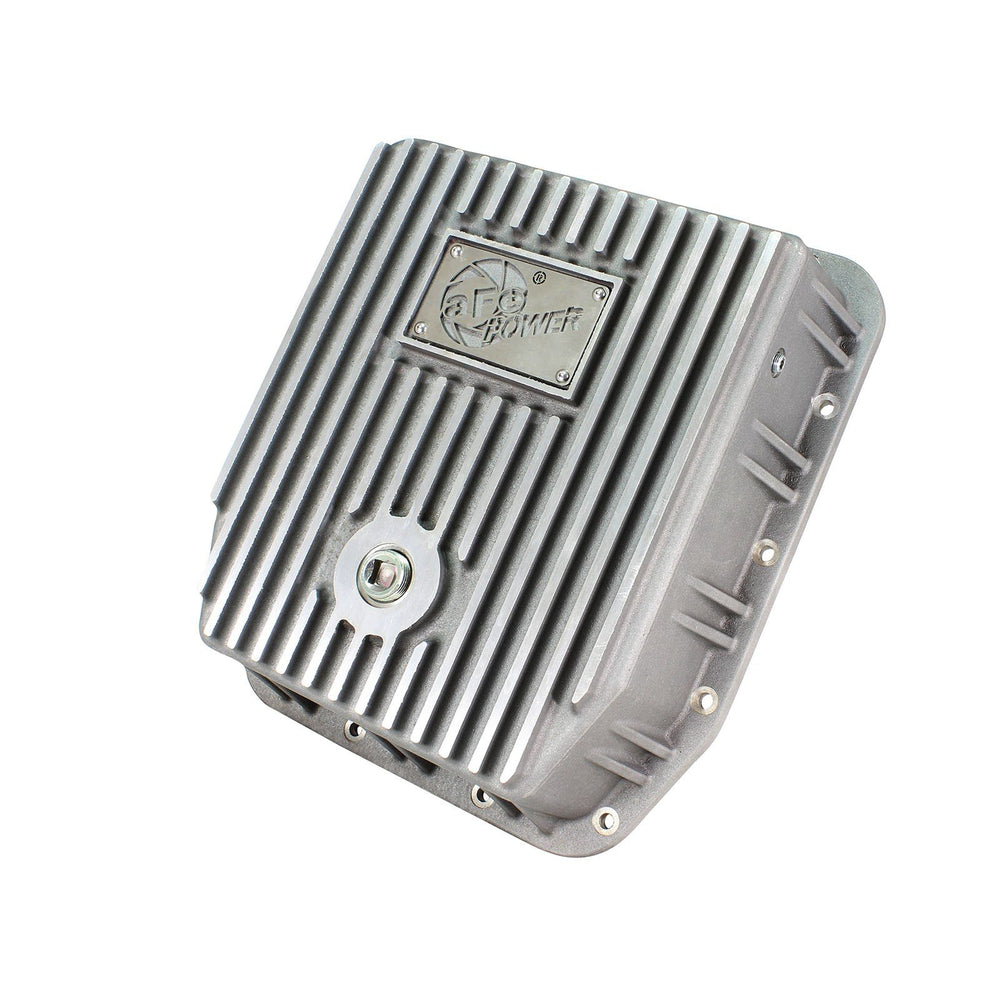 aFe Power Transmission Pan Raw w/ Machined Fins Ford Trucks 93-08