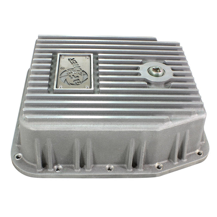 aFe Power Transmission Pan Raw w/ Machined Fins Ford Trucks 93-08