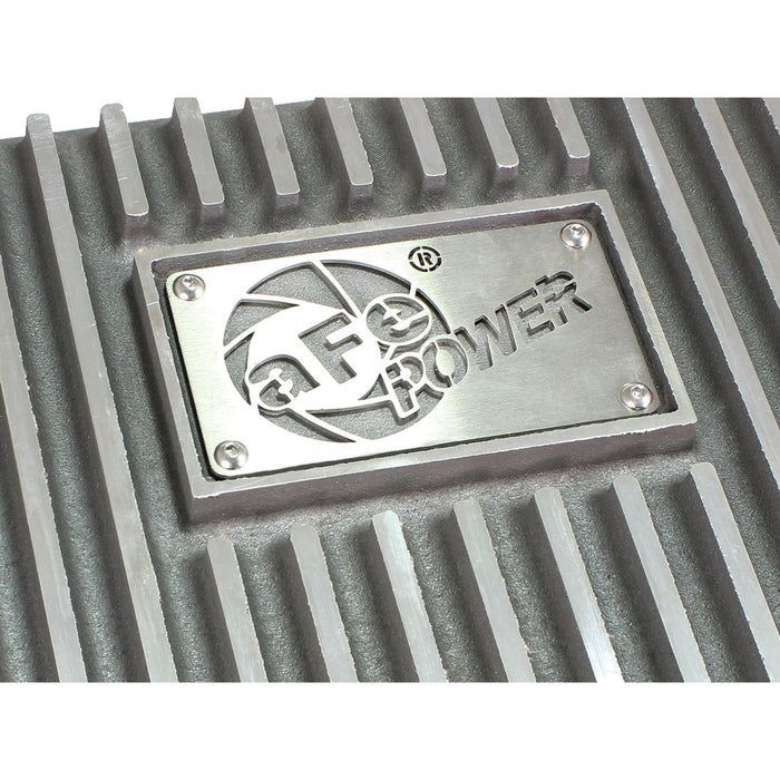aFe Power Transmission Pan Raw w/ Machined Fins Ford Trucks 93-08