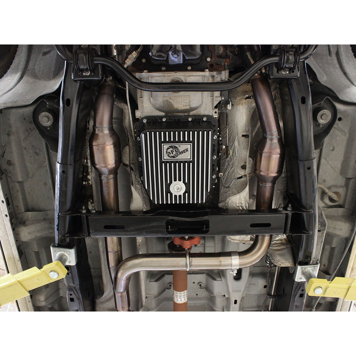 aFe Power Transmission Pan Raw w/ Machined Fins Ford Trucks 93-08