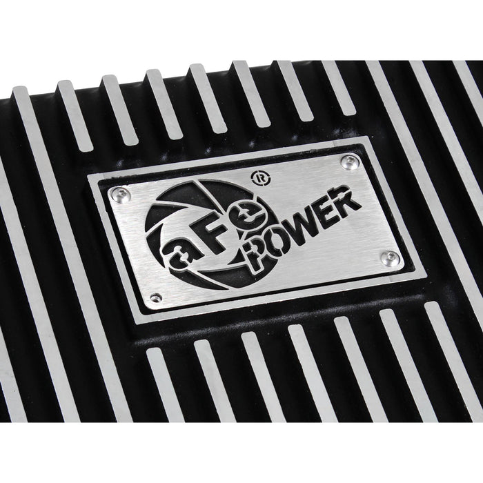 aFe Power Transmission Pan Raw w/ Machined Fins Ford Trucks 93-08