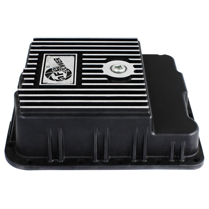 aFe Power Transmission Pan Raw w/ Machined Fins GM Trucks 99-16