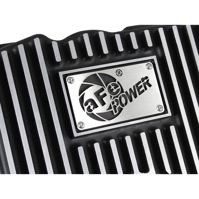 aFe Power Transmission Pan Raw w/ Machined Fins GM Trucks 99-16