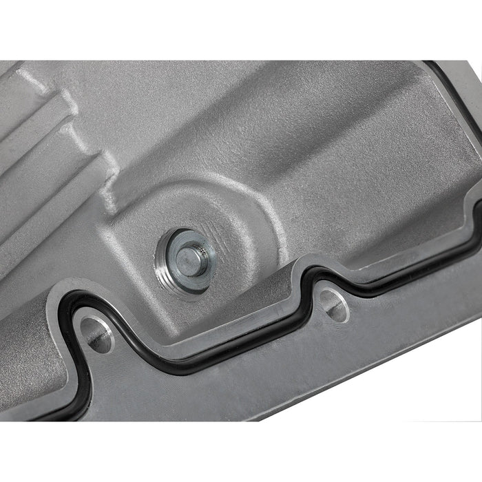 aFe Power Street Series Engine Oil Pan Raw w/ Machined Fins Ford Diesel Trucks 11-19 V8-6.7L (td)
