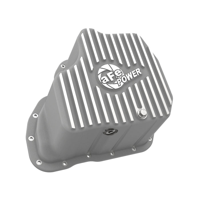 aFe Power Street Series Engine Oil Pan Raw w/ Machined Fins GM Diesel Trucks 11-16 V8-6.6L (td) LML