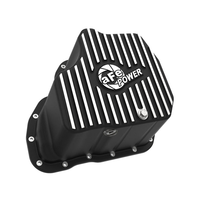 aFe Power Street Series Engine Oil Pan Raw w/ Machined Fins GM Diesel Trucks 11-16 V8-6.6L (td) LML