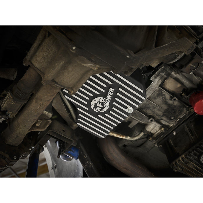 aFe Power Street Series Engine Oil Pan Raw w/ Machined Fins GM Diesel Trucks 01-10 V8-6.6L (td) LB7/LLY/LBZ/LMM