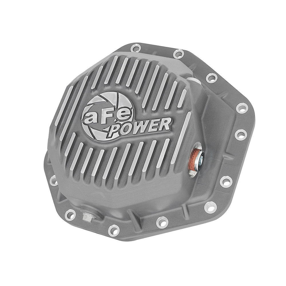 aFe Power Street Series Rear Differential Cover Raw w/ Machined Fins  Ford Diesel Trucks 17-19 V8-6.7L (td)