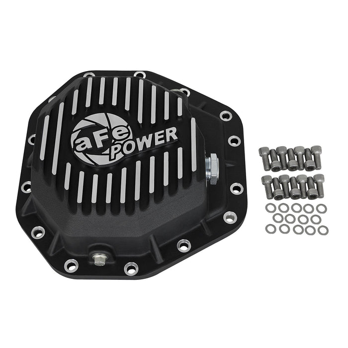 aFe Power Street Series Rear Differential Cover Raw w/ Machined Fins  Ford Diesel Trucks 17-19 V8-6.7L (td)