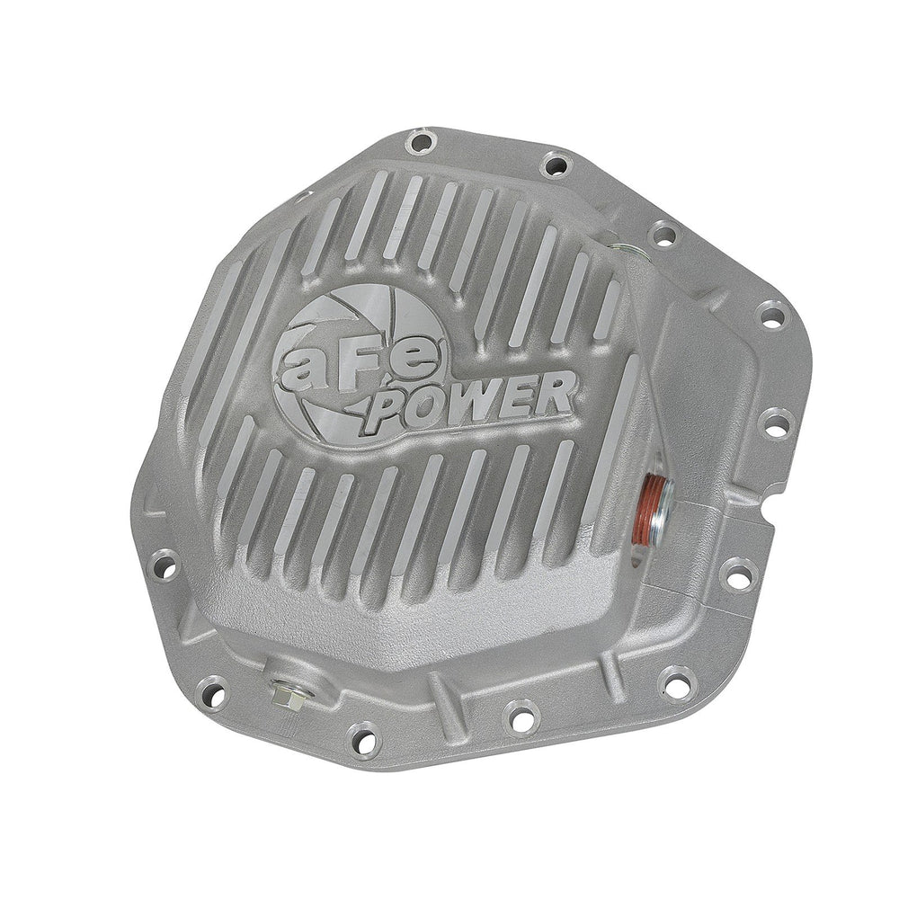 aFe Power Street Series Rear Differential Cover Black w/ Machined Fins w/ Gear Oil Ford Diesel Trucks 17-19 V8-6.7L (td)