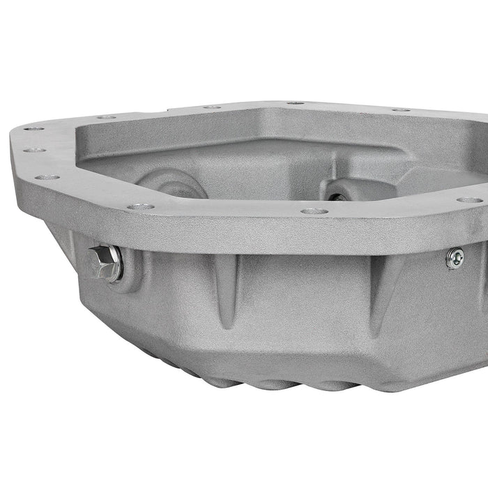 aFe Power Street Series Rear Differential Cover Black w/ Machined Fins w/ Gear Oil Ford Diesel Trucks 17-19 V8-6.7L (td)
