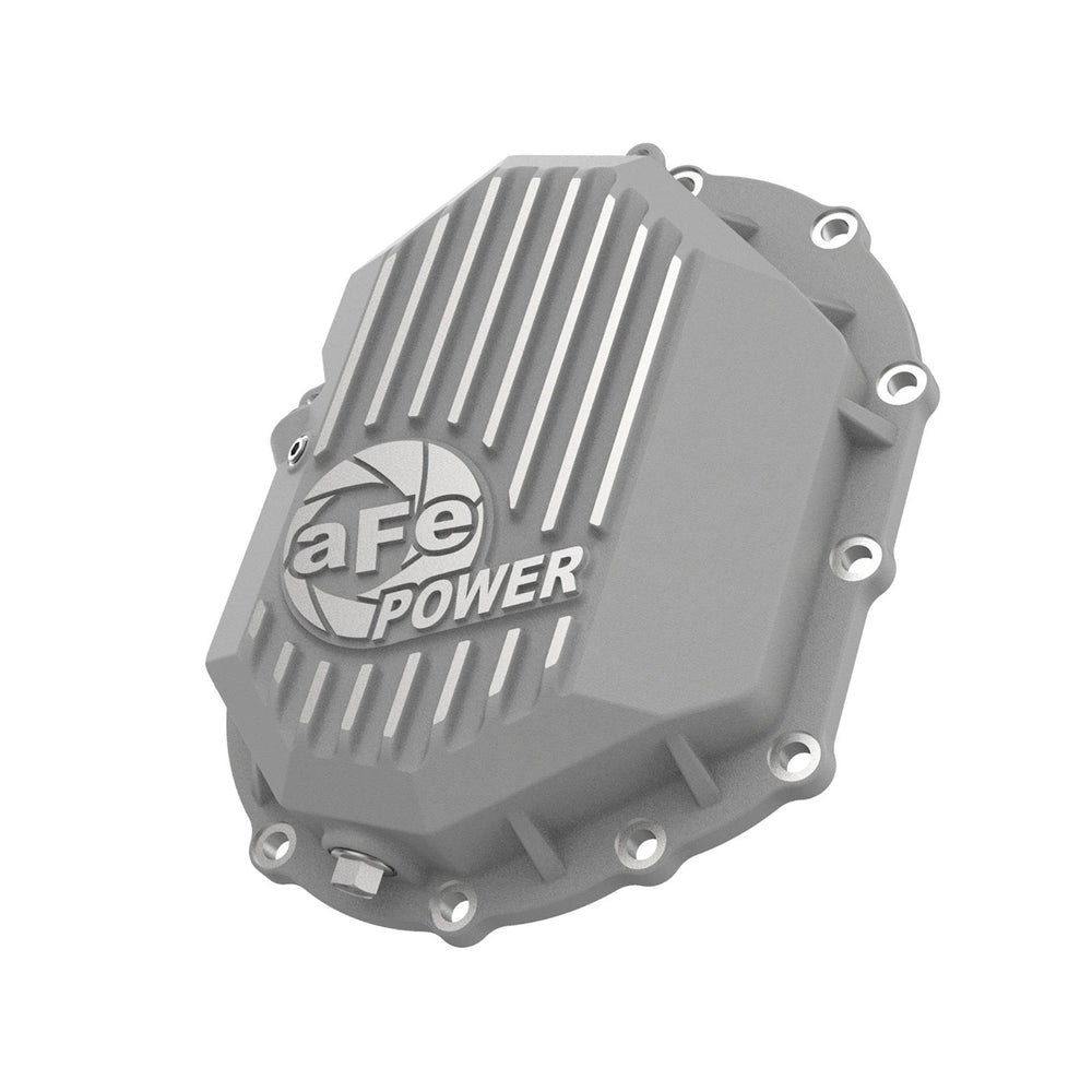 aFe Power Street Series Front Differential Cover Raw w/ Machined Fins  GM Diesel Trucks 01-18 V8-6.6L (td) LB7/LLY/LBZ/LMM/LML/L5P