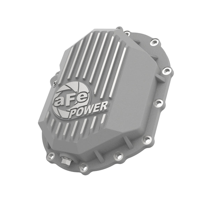 aFe Power Street Series Front Differential Cover Raw w/ Machined Fins  GM Diesel Trucks 01-18 V8-6.6L (td) LB7/LLY/LBZ/LMM/LML/L5P