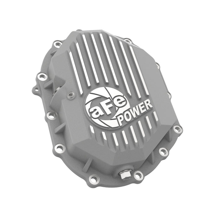 aFe Power Street Series Front Differential Cover Raw w/ Machined Fins  GM Diesel Trucks 01-18 V8-6.6L (td) LB7/LLY/LBZ/LMM/LML/L5P