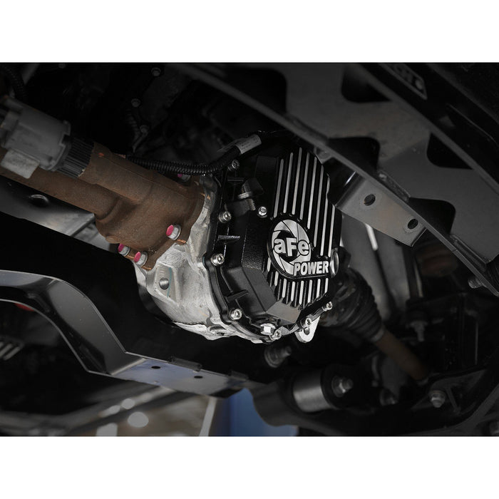 aFe Power Street Series Front Differential Cover Raw w/ Machined Fins  GM Diesel Trucks 01-18 V8-6.6L (td) LB7/LLY/LBZ/LMM/LML/L5P