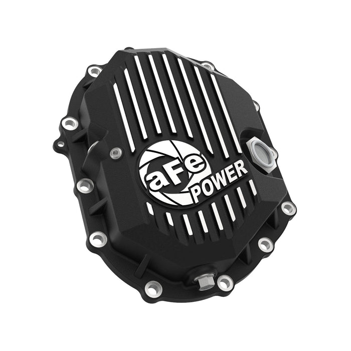 aFe Power Street Series Front Differential Cover Raw w/ Machined Fins  GM Diesel Trucks 01-18 V8-6.6L (td) LB7/LLY/LBZ/LMM/LML/L5P