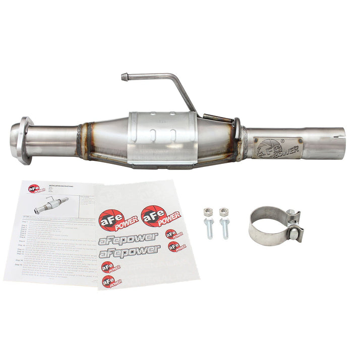 aFe Power Direct Fit 409 Stainless Steel Rear Catalytic Converter Jeep Wrangler (TJ) 04-06 L6-4.0L
