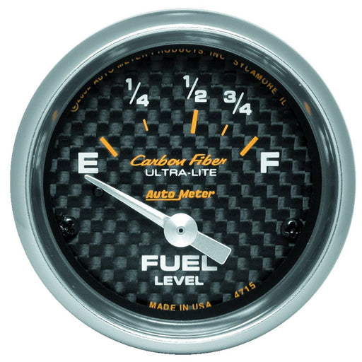 AutoMeter 2-1/16" Fuel Level, 73-10 ??, Air-Core, Carbon Fiber