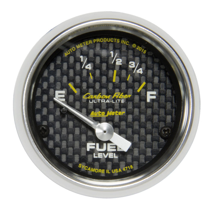 AutoMeter 2-1/16" Fuel Level, 16-158 ??, Air-Core, Carbon Fiber