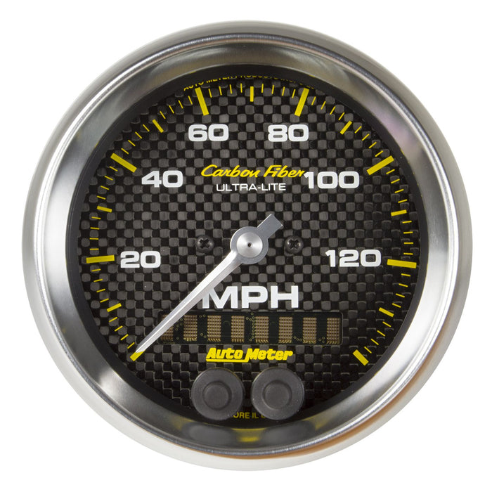 AutoMeter 3-3/8" Gps Speedometer, 0-140 MPH, Carbon Fiber