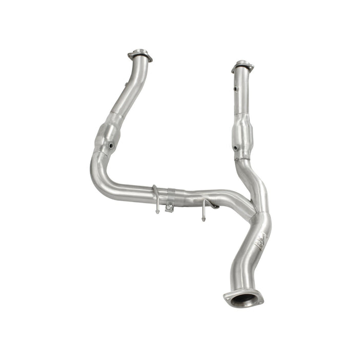 aFe Power Twisted Steel Y-Pipe 3 to 3-1/2 IN Aluminized w/ Cat Ford F-150 11-14 V6-3.5L (tt)