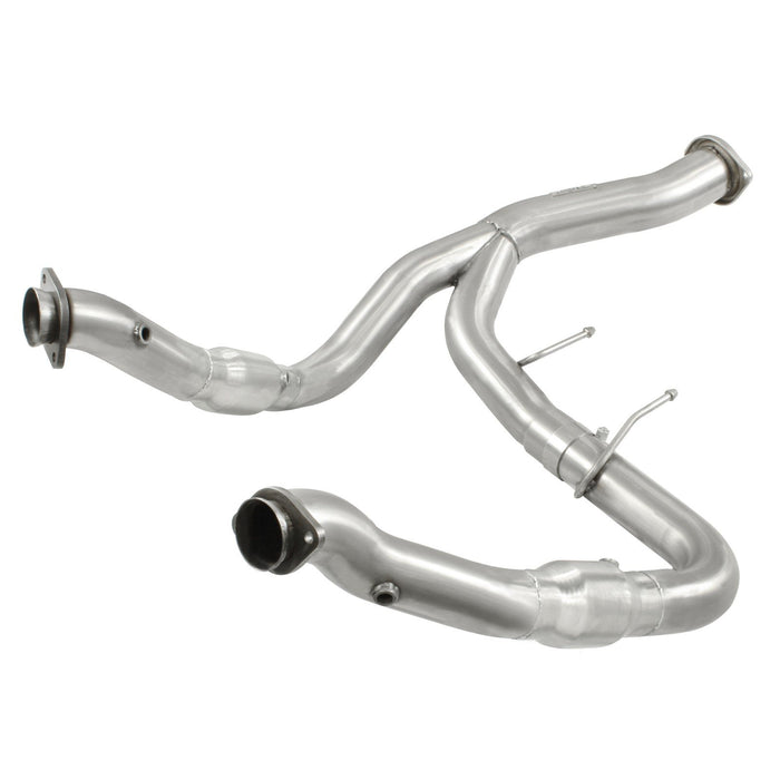 aFe Power Twisted Steel Y-Pipe 3 to 3-1/2 IN Aluminized w/ Cat Ford F-150 11-14 V6-3.5L (tt)