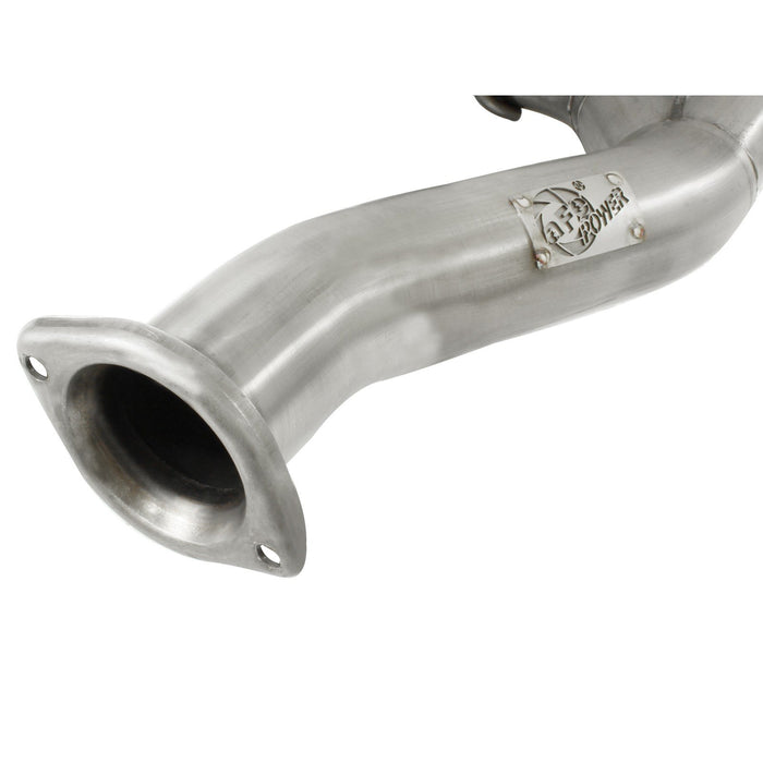aFe Power Twisted Steel Y-Pipe 3 to 3-1/2 IN Aluminized w/ Cat Ford F-150 11-14 V6-3.5L (tt)