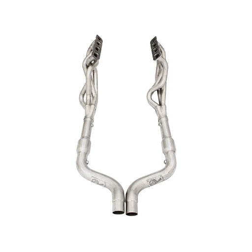 aFe Power Twisted Steel Long Tube Header & Mid Pipe 304 Stainless Steel w/ Cat Dodge Challenger SRT-8 11-14 V8-6.4L