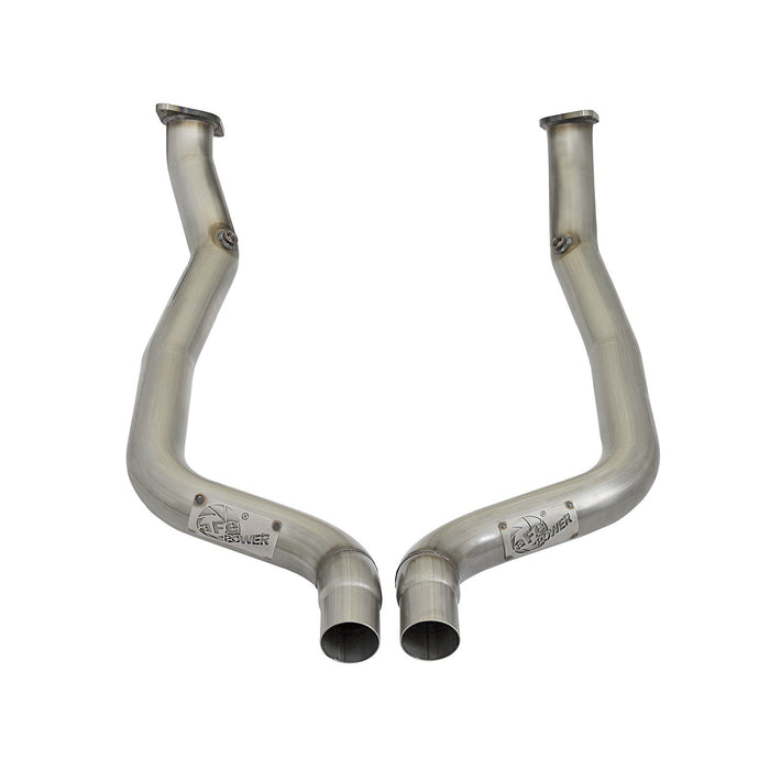aFe Power Twisted Steel Mid Pipe 3 IN 304 Stainless Steel Dodge Challenger/Charger Hellcat 15-20 SRT-8 V8-6.2L (sc) / 392 V8-6.4L