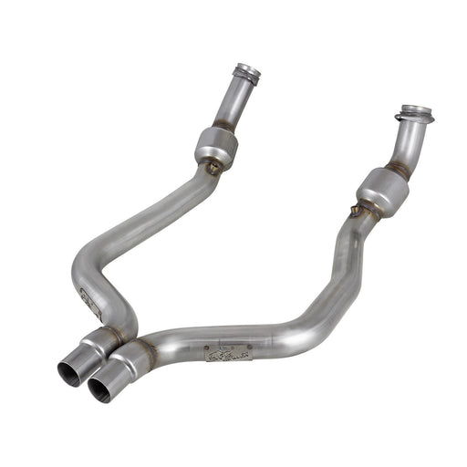 aFe Power Twisted Steel Mid Pipe 3 IN 304 Stainless Steel w/ Cat Dodge Challenger/Charger 09-20 V8-5.7L