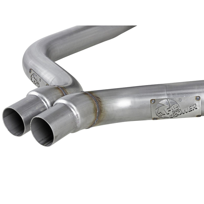 aFe Power Twisted Steel Mid Pipe 3 IN 304 Stainless Steel w/ Cat Dodge Challenger/Charger 09-20 V8-5.7L