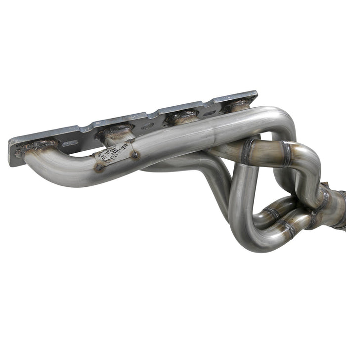 aFe Power Twisted Steel Long Tube Header & Y-Pipe 304 Stainless Steel w/ Cat Dodge RAM 1500 (DT) 19-20 V8-5.7L HEMI