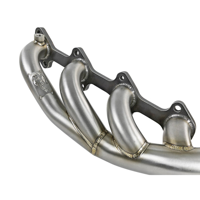 aFe Power Twisted Steel 1-3/4 IN to 2 IN 304 Stainless Headers Ford Diesel Trucks 03-07 V8-6.0L (td)