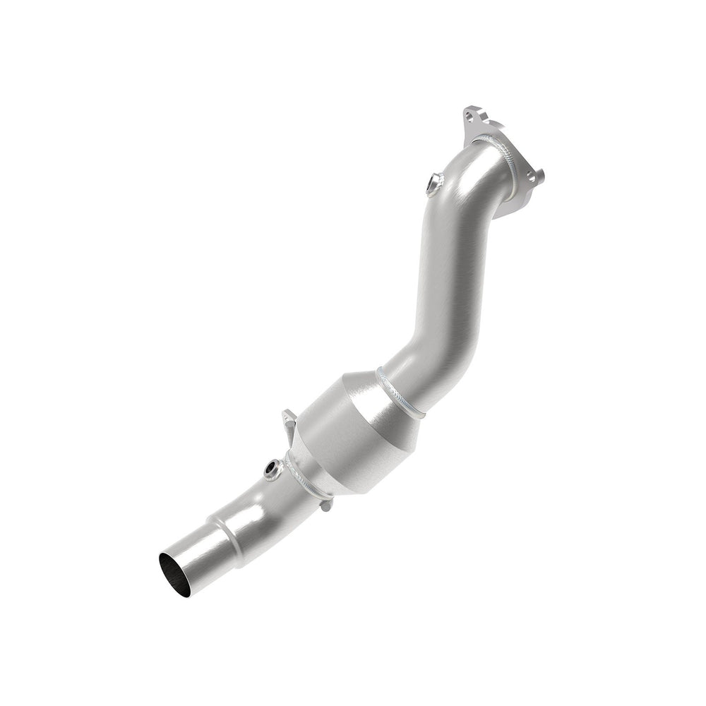 aFe Power Twisted Steel Down Pipe 3 IN 304 Stainless Steel w/ Cat Ford Ranger 19-20 L4-2.3L (t)