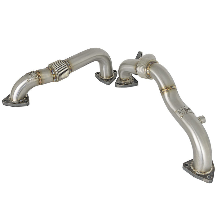 aFe Power Twisted Steel Header Up-Pipe Ford Diesel Trucks 08-10 V8-6.4L (td)