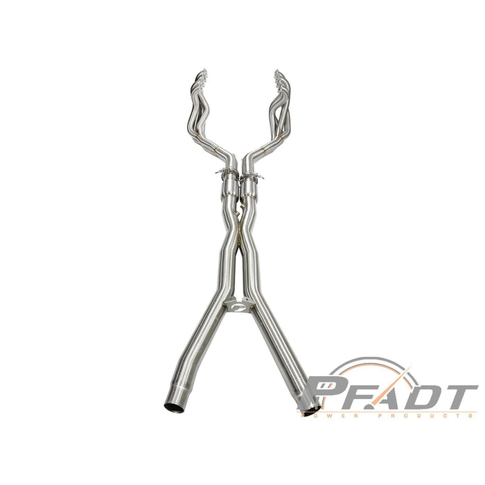aFe Power Pfadt Series Tri-Y Long Tube Header & X-Pipe 304 Stainless Steel w/ Cat Chevrolet Corvette (C6) 06-07 V8-6.0L/6.2L (LS2/LS3)