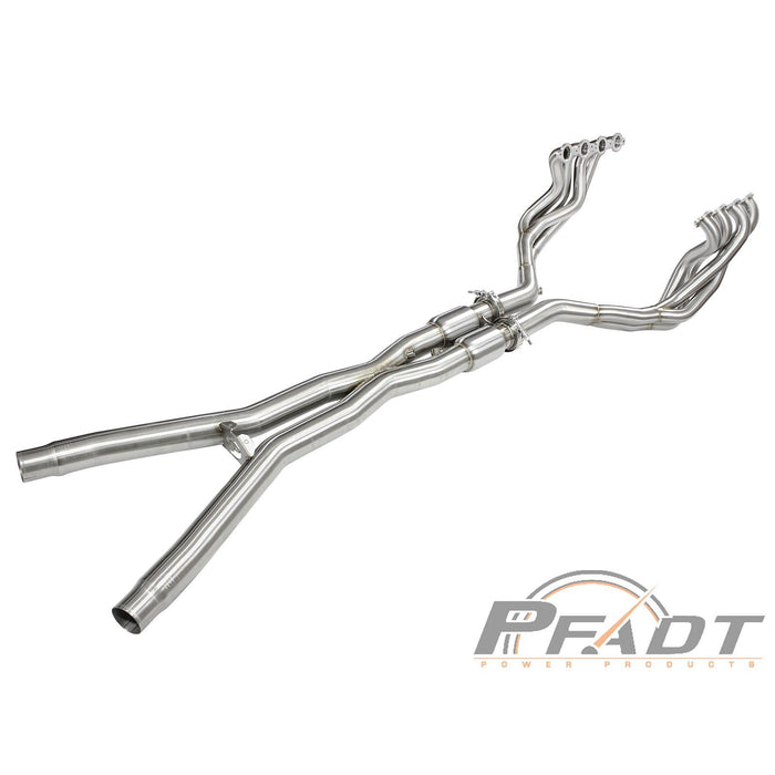 aFe Power Pfadt Series Tri-Y Long Tube Header & X-Pipe 304 Stainless Steel w/ Cat Chevrolet Corvette (C6) 06-07 V8-6.0L/6.2L (LS2/LS3)