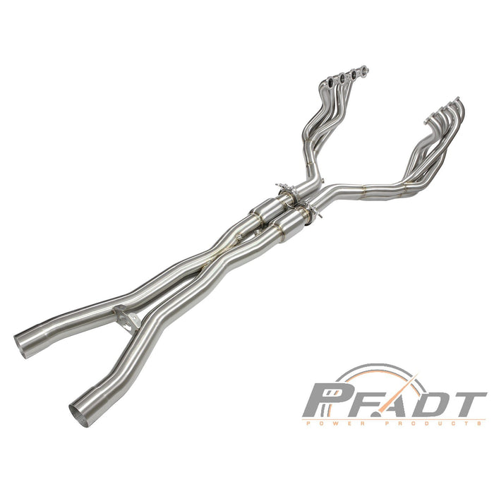 aFe Power Pfadt Series Tri-Y Long Tube Header & X-Pipe 304 Stainless Steel w/ Cat Chevrolet Corvette Z06/ZR1 (C6) 06-13 V8-6.2L/7.0L (LS9/LS7)