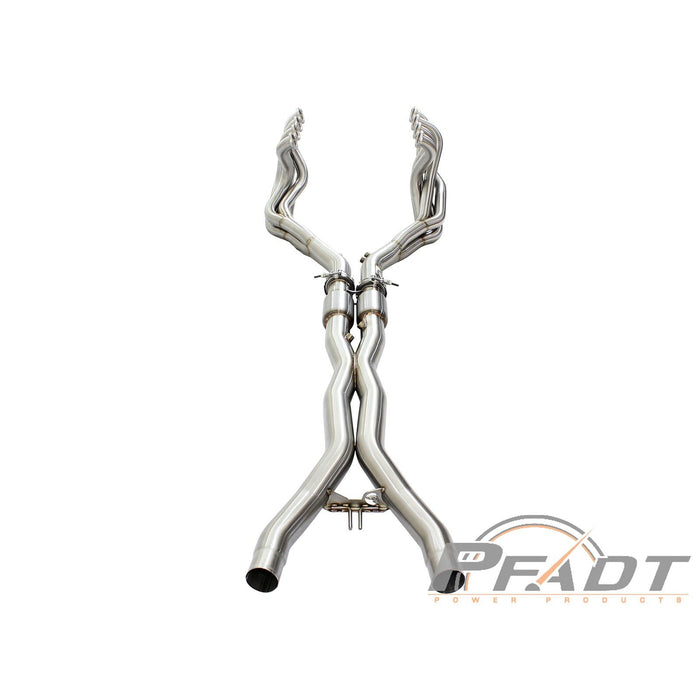 aFe Power Pfadt Series Tri-Y Long Tube Header & X-Pipe 304 Stainless Steel w/ Cat Chevrolet Corvette (C7) & Z06 14-19 V8-6.2L/6.2L (sc)