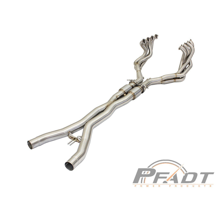 aFe Power Pfadt Series Tri-Y Long Tube Header & X-Pipe 304 Stainless Steel w/ Cat Chevrolet Corvette (C7) & Z06 14-19 V8-6.2L/6.2L (sc)