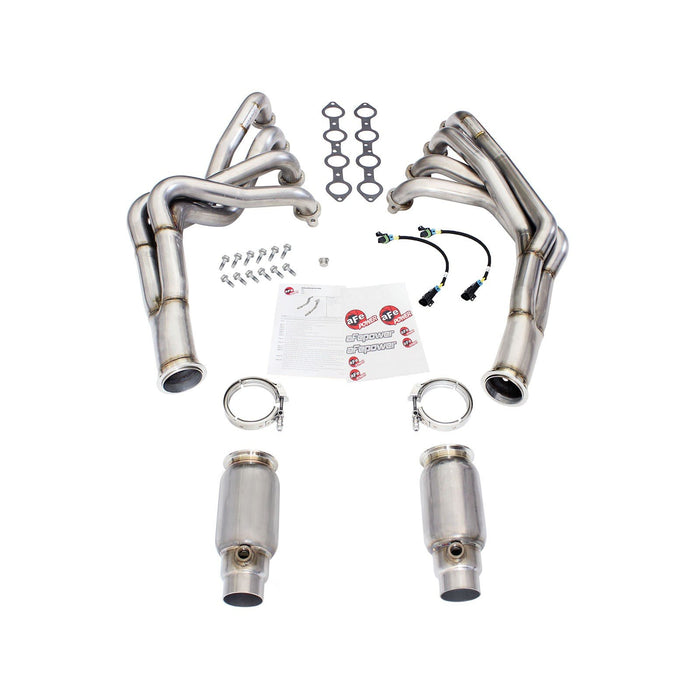 aFe Power Pfadt Series Tri-Y Long Tube Header & Mid Pipe 304 Stainless Steel w/ Cat Chevrolet Camaro SS 10-15 V8-6.2L (sc)